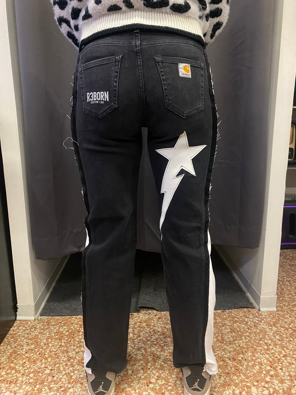 Carhartt Women's Stretch Black Custom Jeans M | R3BORN