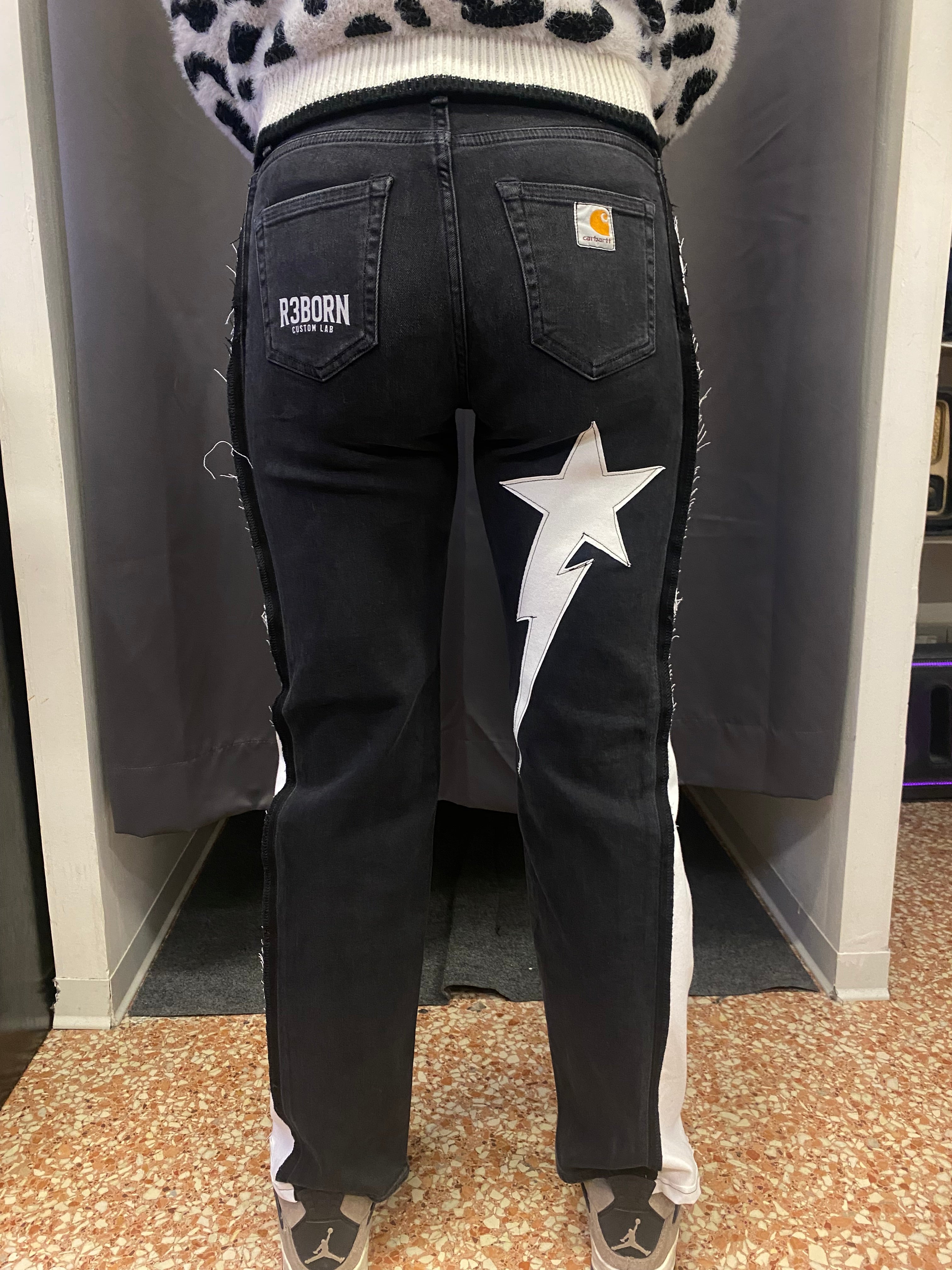 Carhartt Women's Stretch Black Custom Jeans M | R3BORN