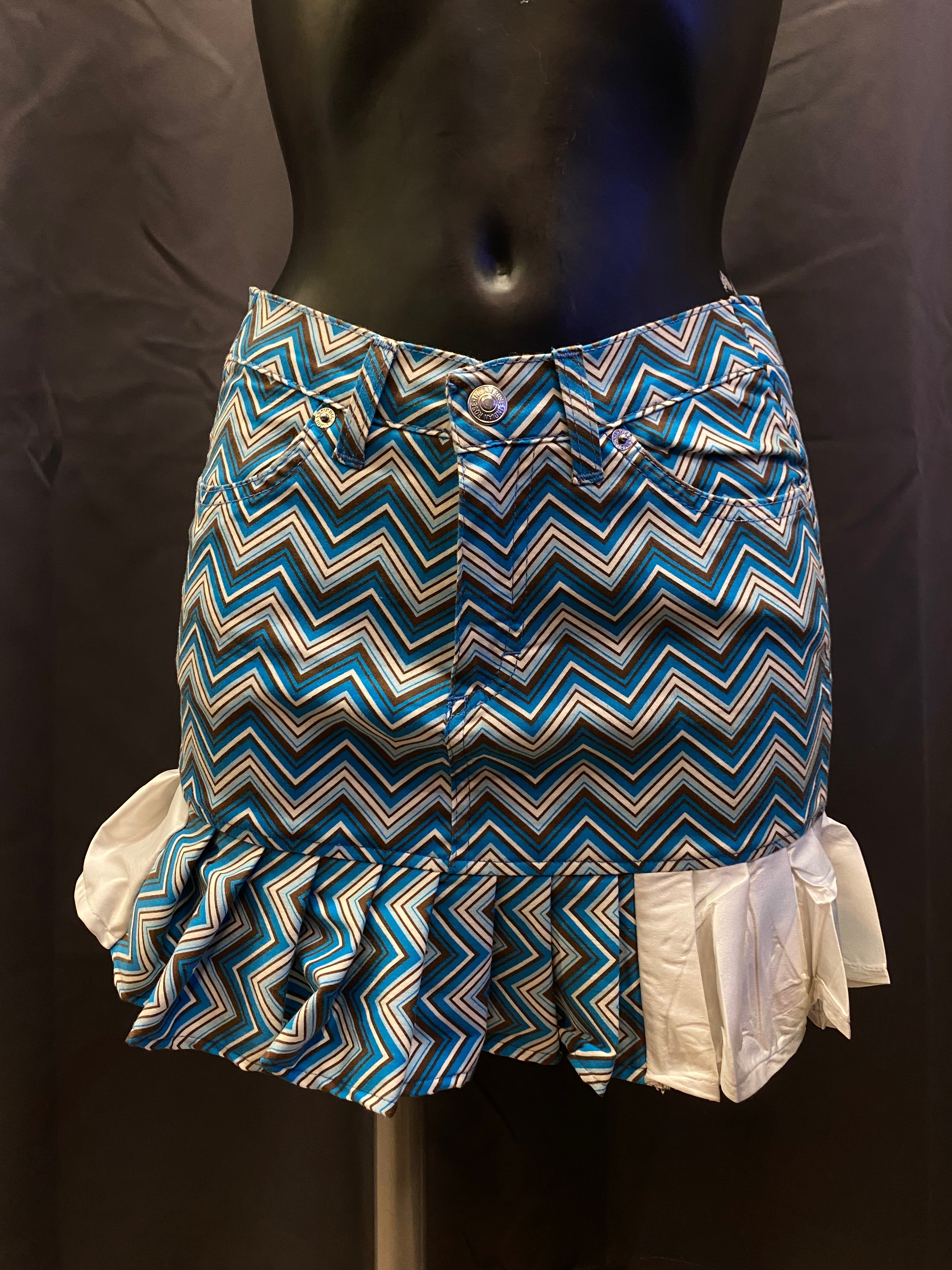 Minigonna Y2K con balze Custom Indian Rose - donna S | R3BORN