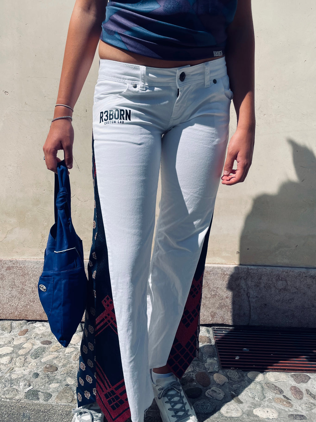 Custom White Salt Warehouse Jeans - Women's Medium | R3BORN