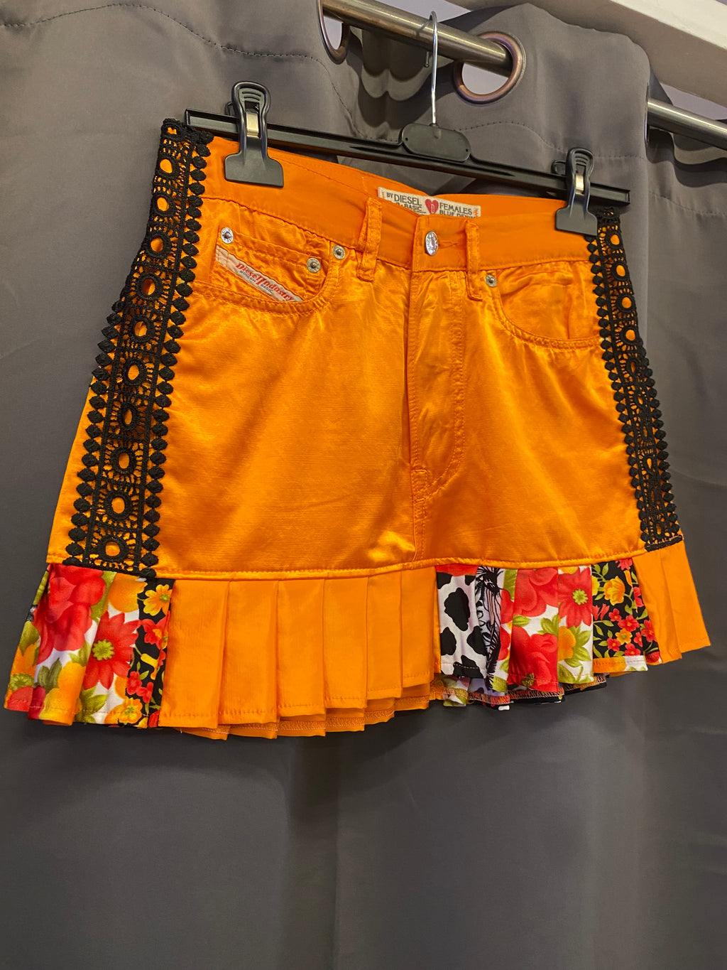 Diesel Y2K Custom Ruffle Mini Skirt - Size S | R3BORN