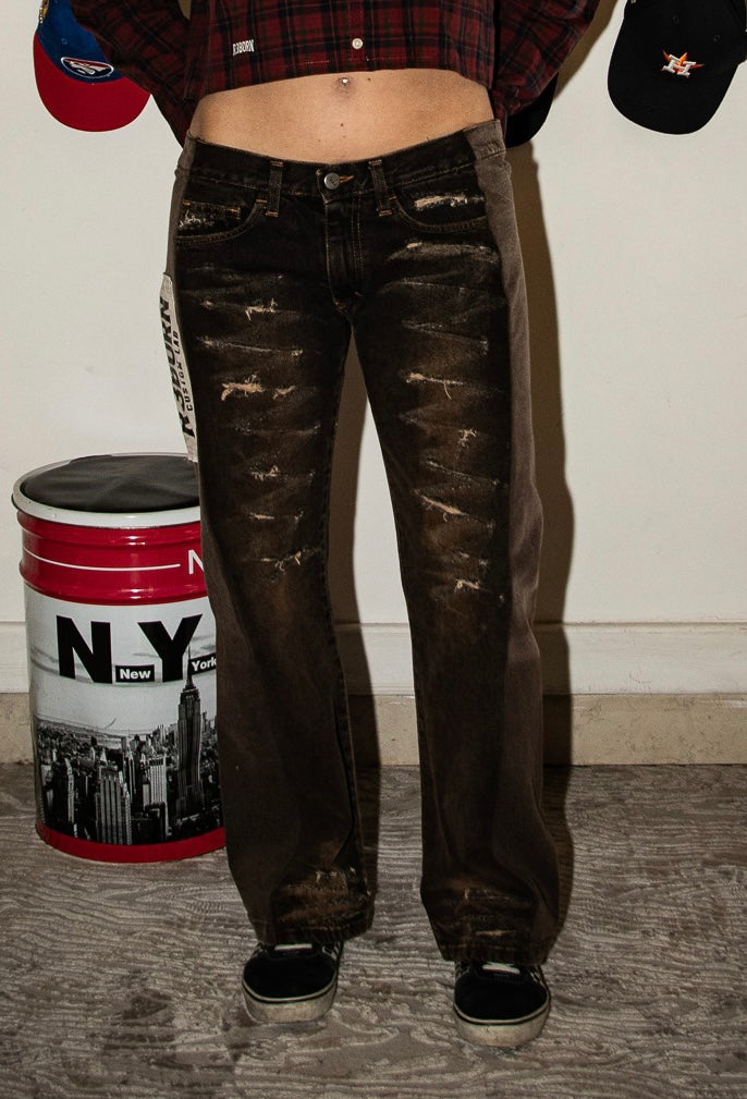 Jeans flare Y2K Sexy Woman Custom - donna L | R3BORN