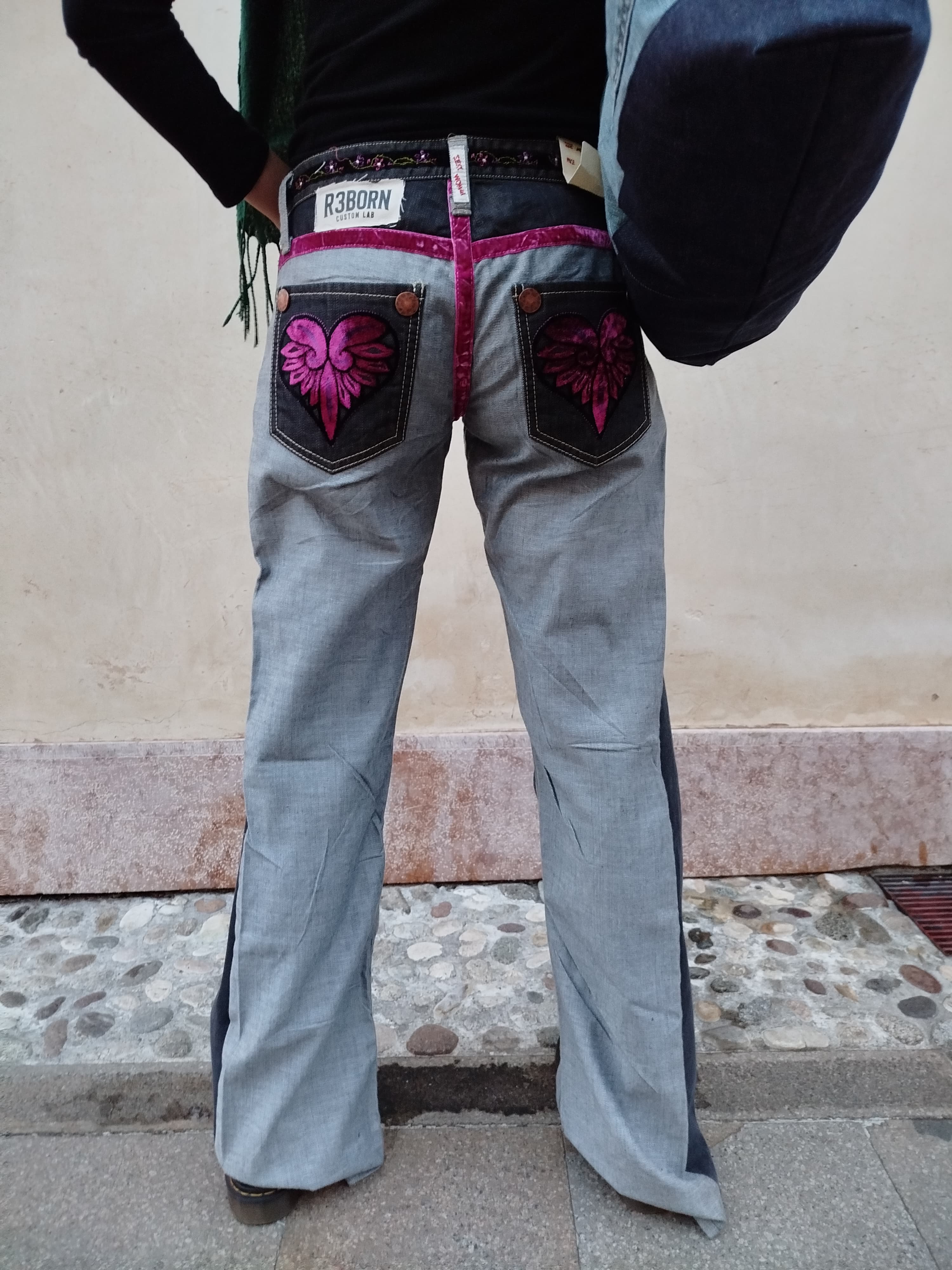 Jeans flare Y2K Sexy Woman Custom - donna L | R3BORN