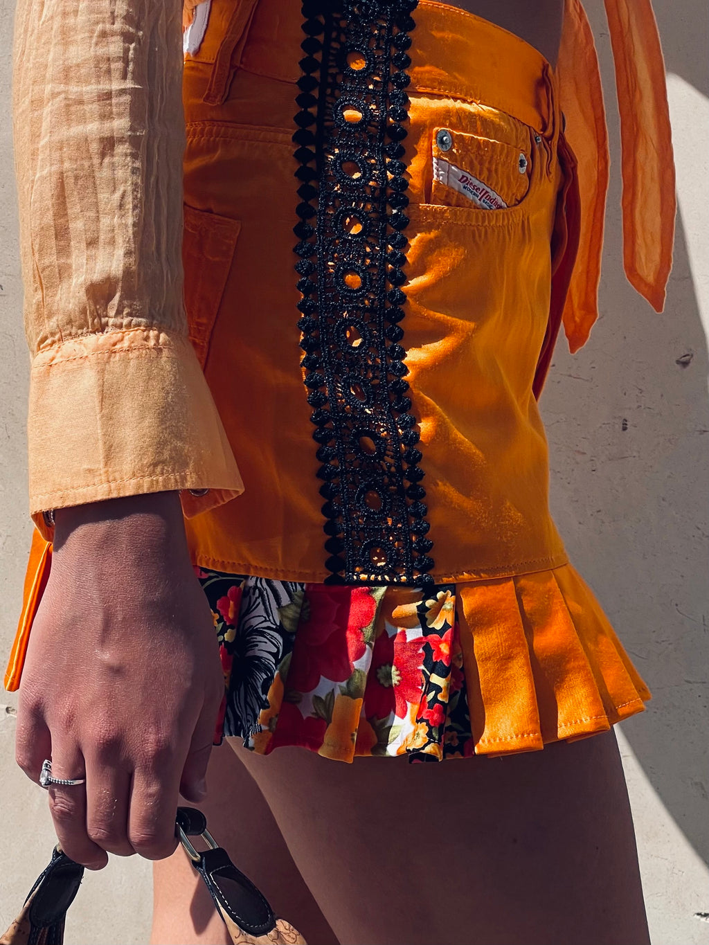 Diesel Y2K Custom Ruffle Mini Skirt - Size S | R3BORN