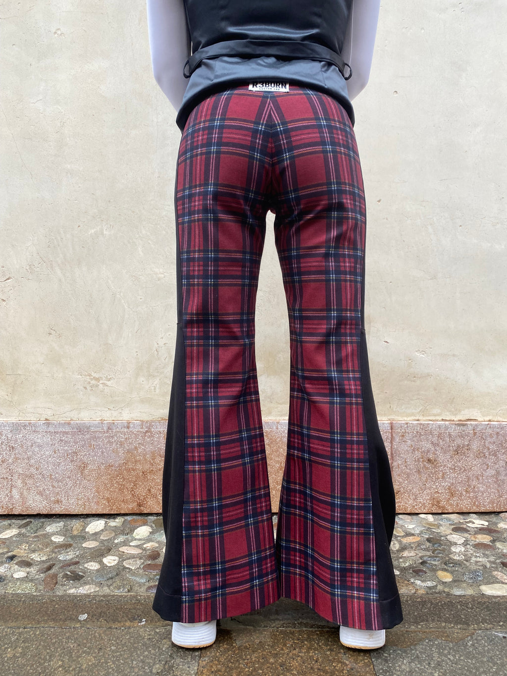 Pantalone a zampa tartan Rose D. Custom - donna M | R3BORN
