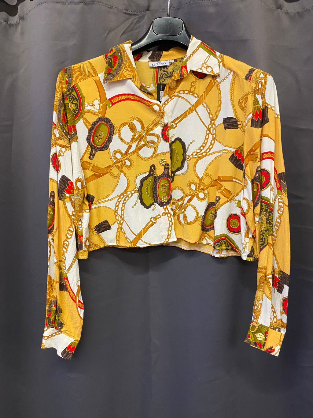 The Legend Custom Baroque Vintage Crop Shirt - Women's Large | R3BORN