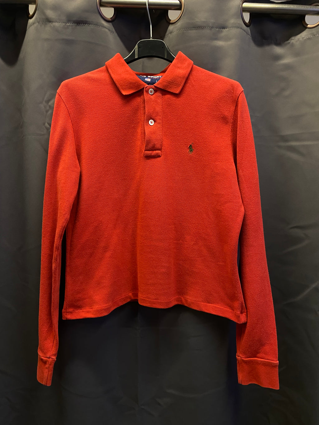 Polo crop Ralph Lauren a maniche lunghe Custom - donna M | R3BORN