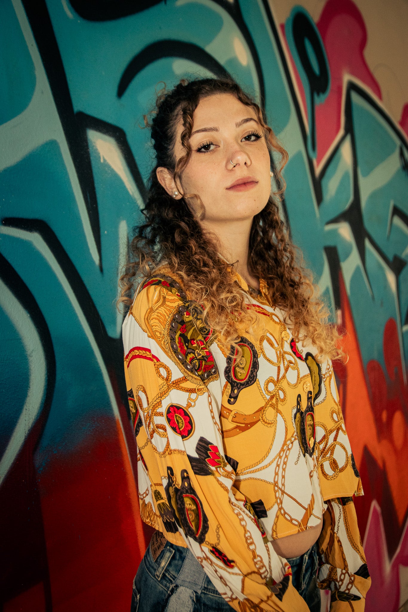 The Legend Custom Baroque Vintage Crop Shirt - Women's Large | R3BORN