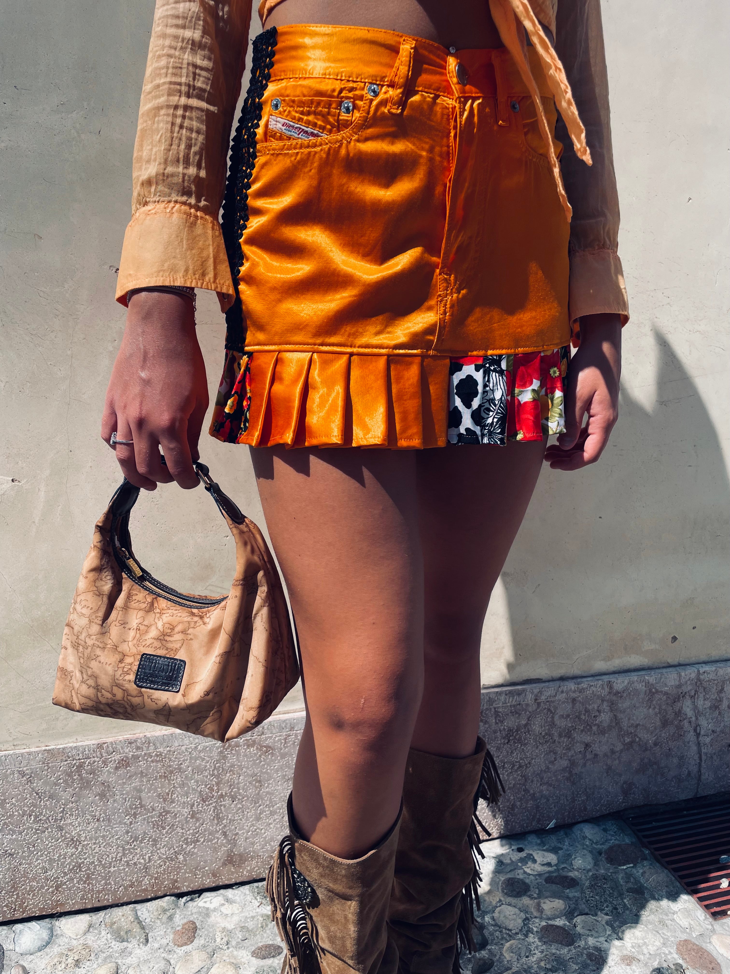 Diesel Y2K Custom Ruffle Mini Skirt - Size S | R3BORN