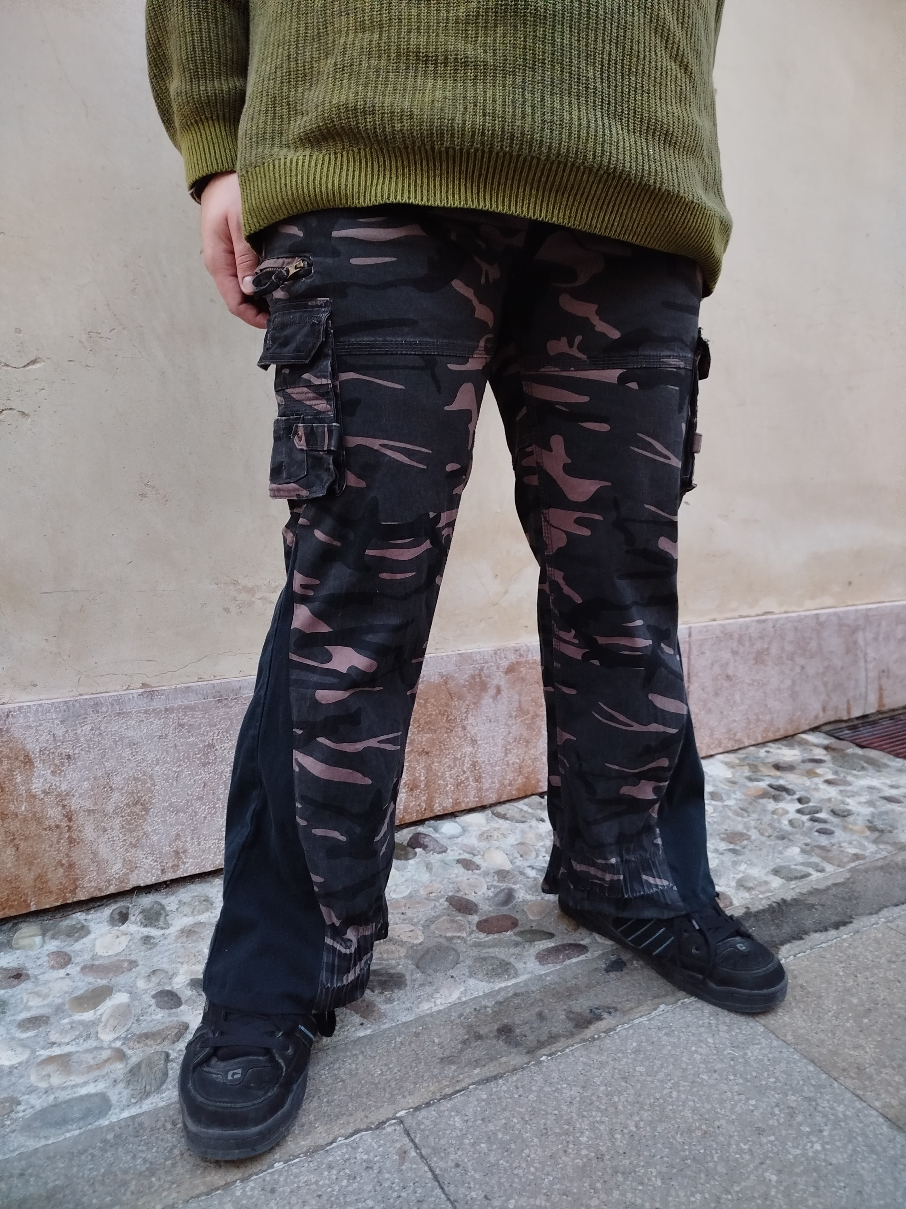 Pantaloni Flare mimetici Yohan’s Custom - uomo XXL | R3BORN