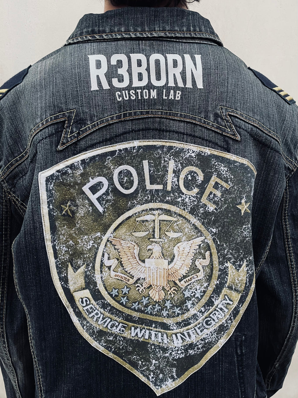 Giacca in denim Y2K Custom (XL) | R3BORN