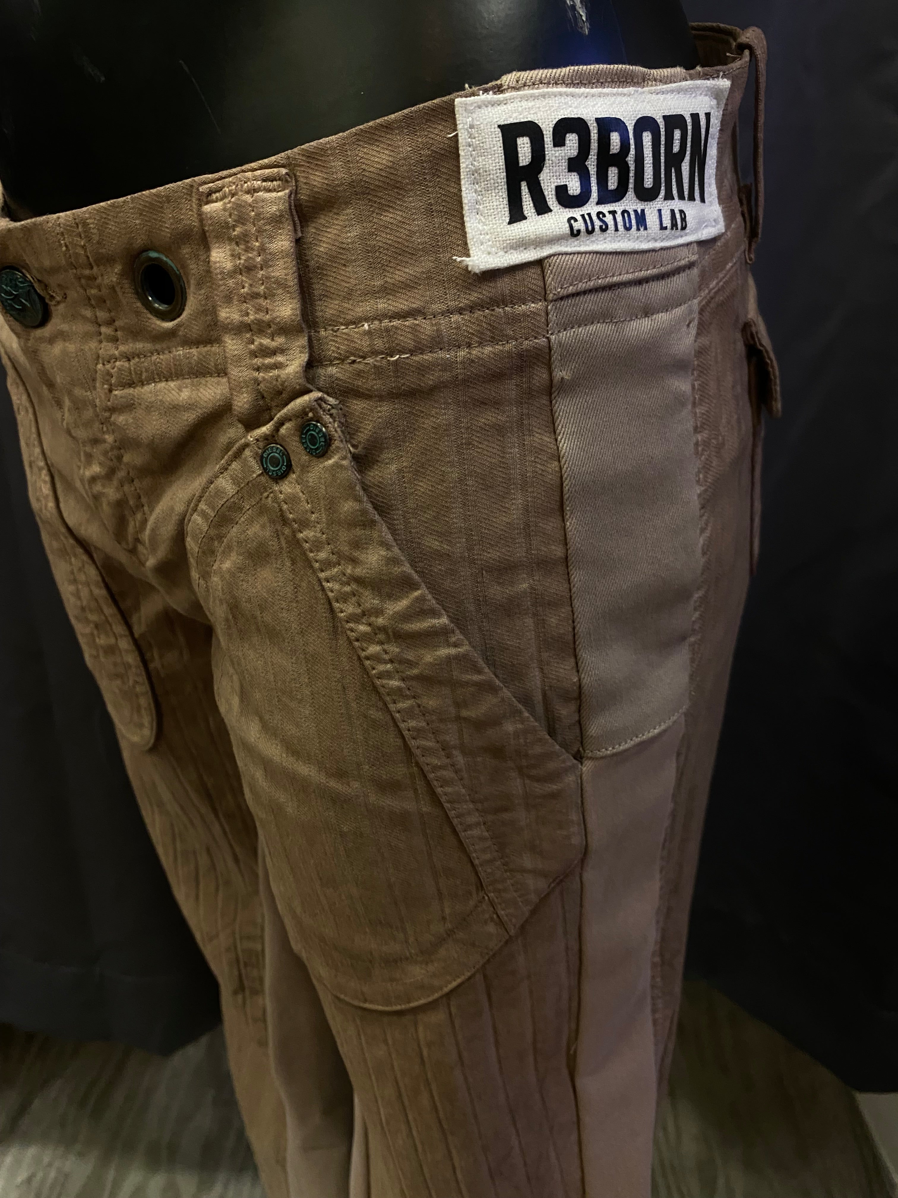 Pantaloni Diesel Y2K a zampa Custom - donna S | R3BORN