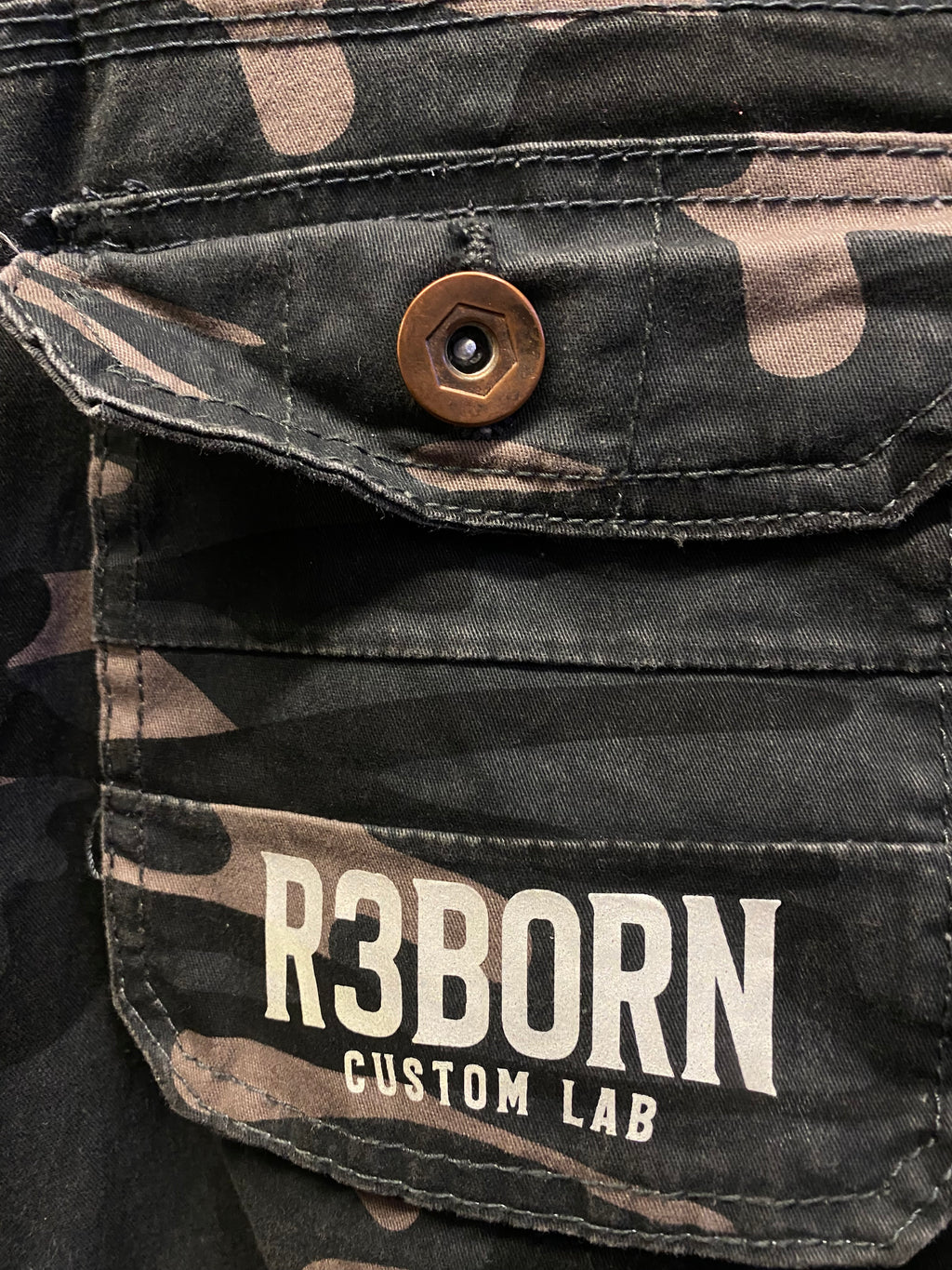 Pantaloni Flare mimetici Yohan’s Custom - uomo XXL | R3BORN