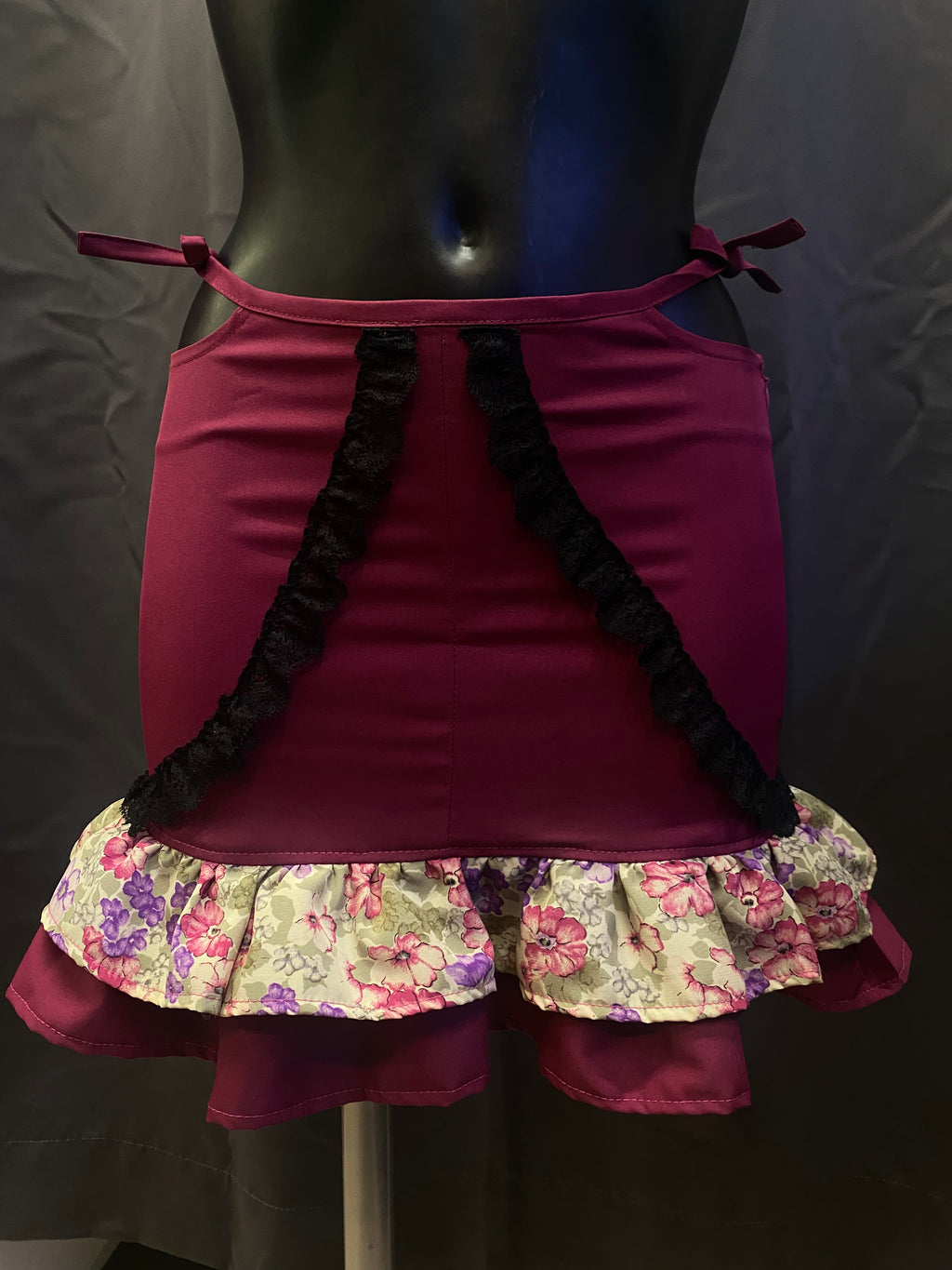 Minigonna Y2K con balze Rose D. Custom - donna S | R3BORN