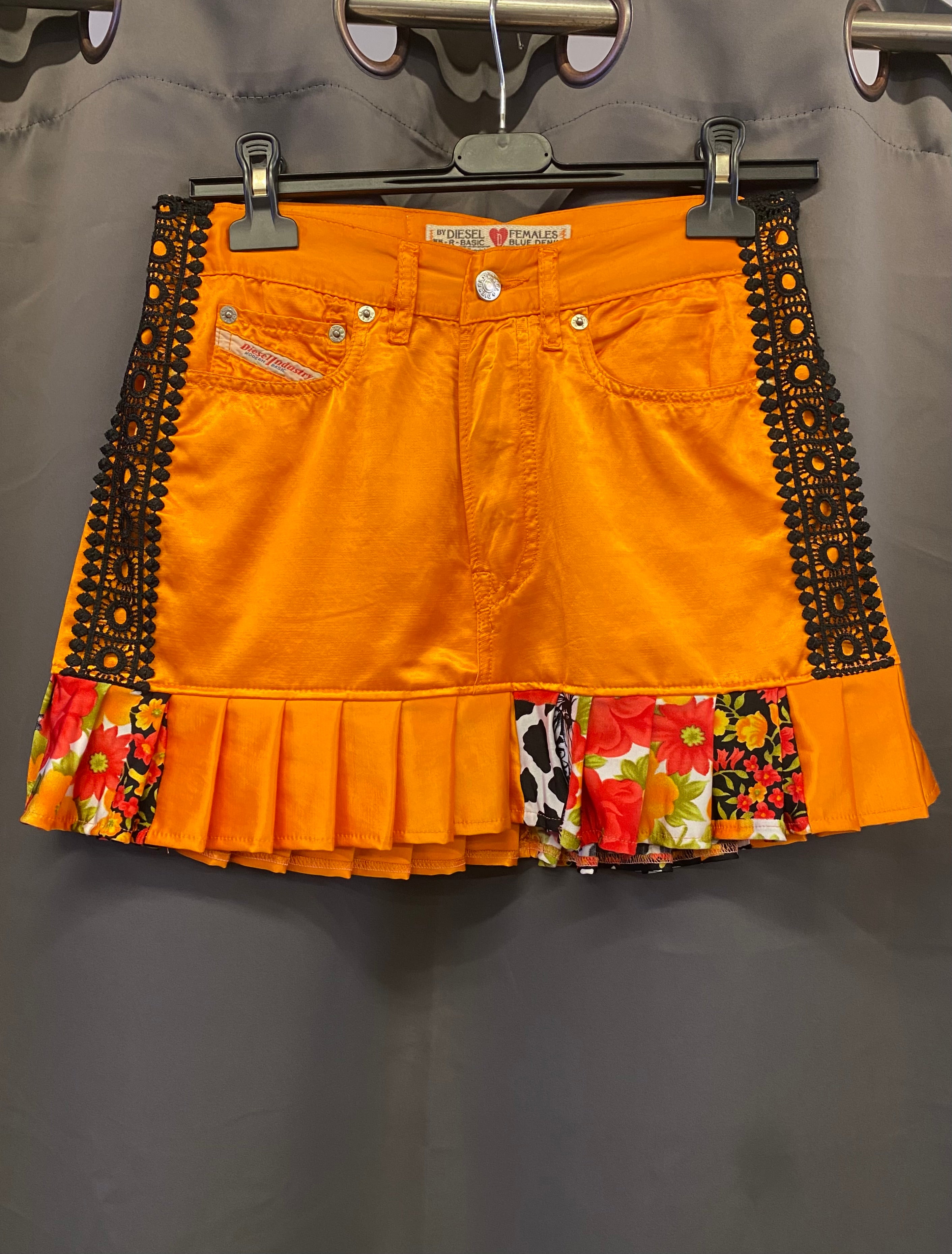 Diesel Y2K Custom Ruffle Mini Skirt - Size S | R3BORN