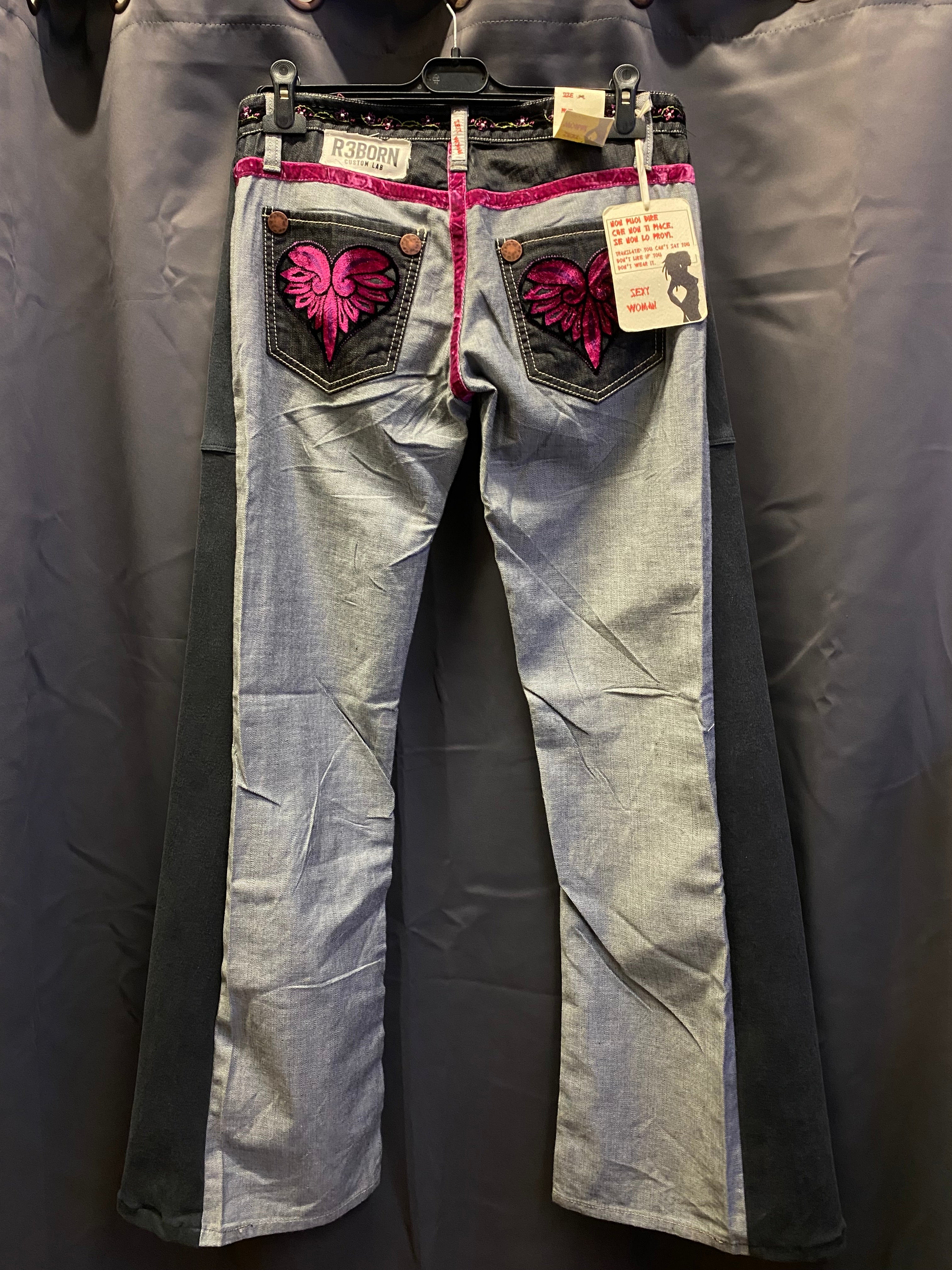 Jeans flare Y2K Sexy Woman Custom - donna L | R3BORN