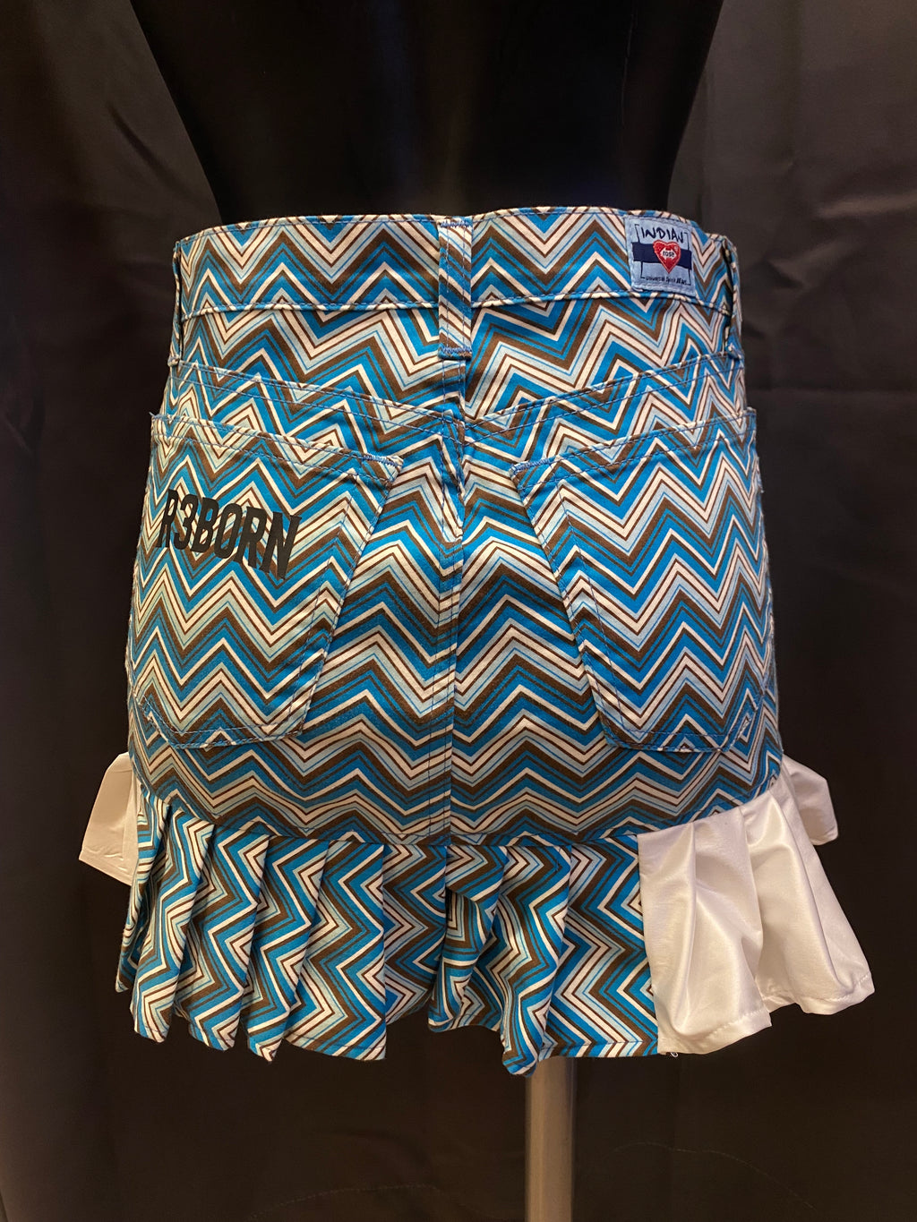 Minigonna Y2K con balze Custom Indian Rose - donna S | R3BORN