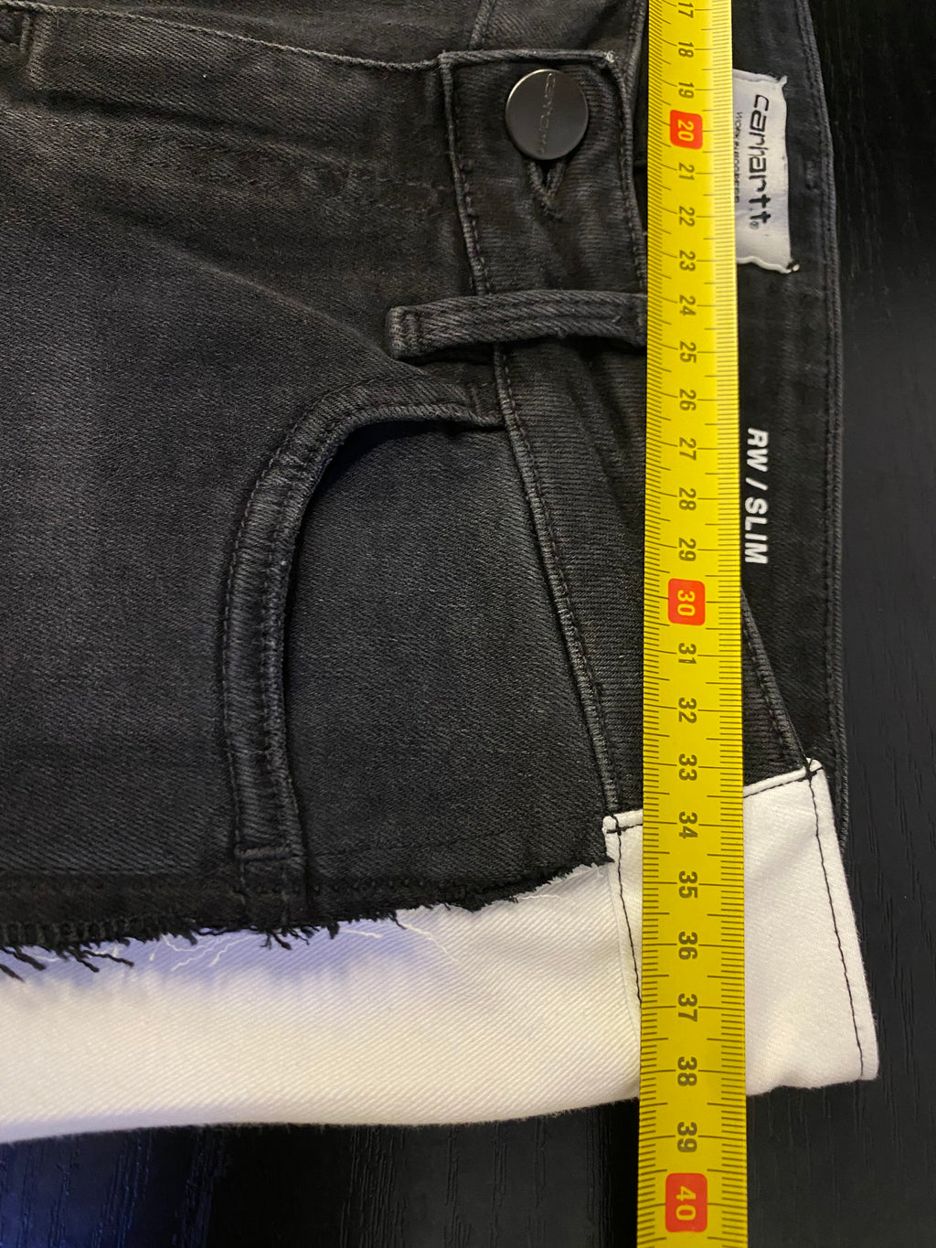 Carhartt Women's Stretch Black Custom Jeans M | R3BORN