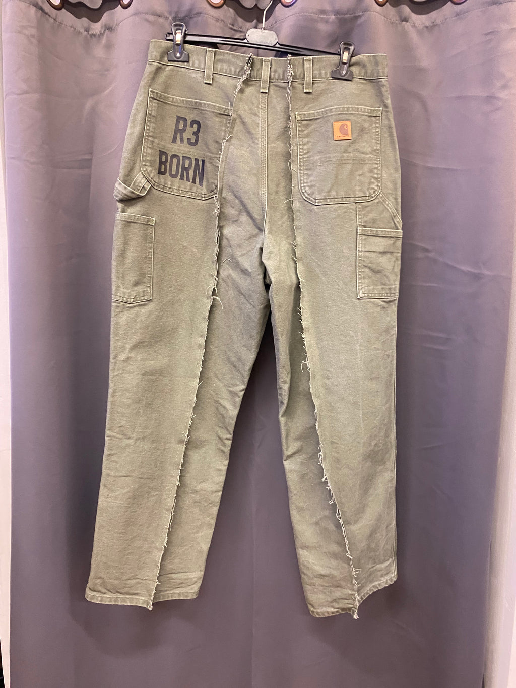 Jeans Baggy Carhartt Carpenter Custom Cachi Uomo M | R3BORN