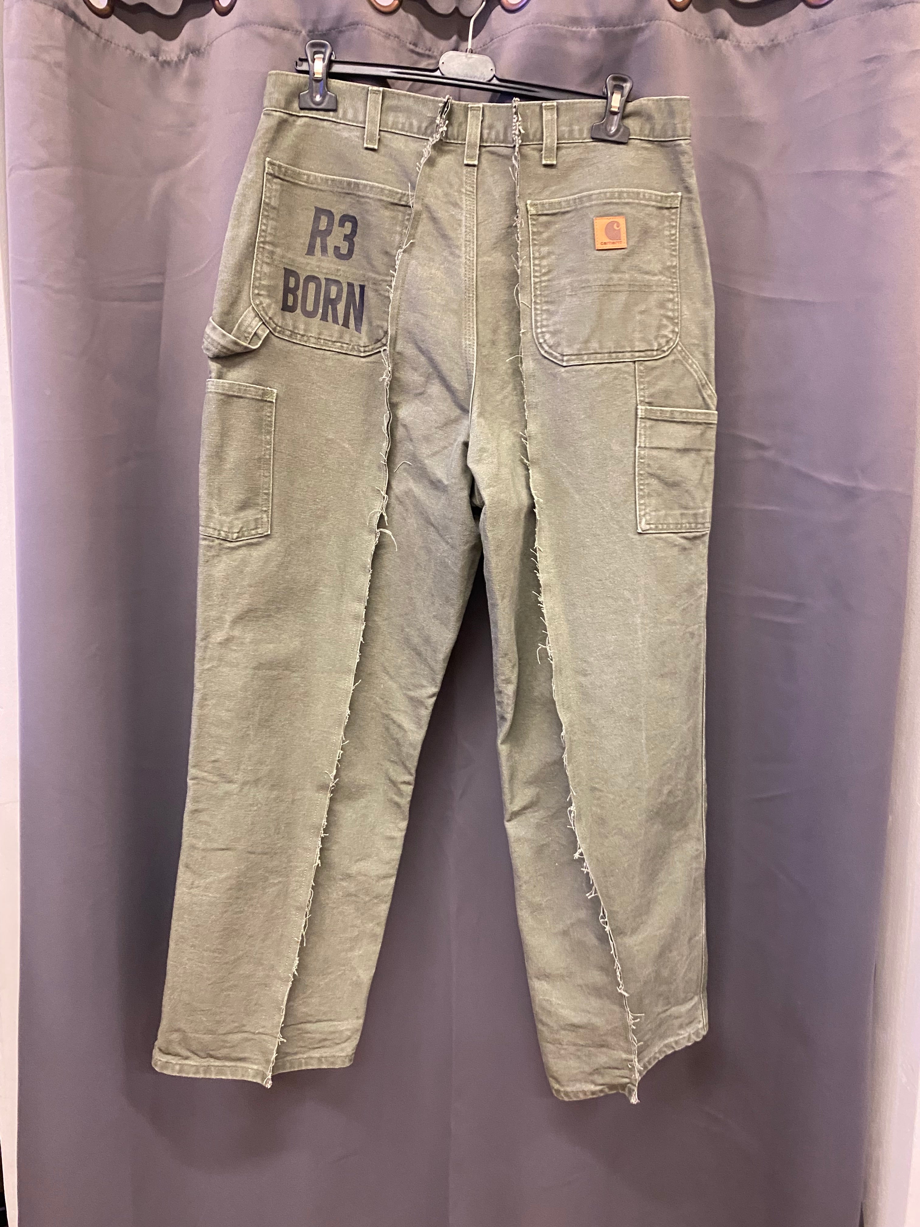 Jeans Baggy Carhartt Carpenter Custom Cachi Uomo M | R3BORN