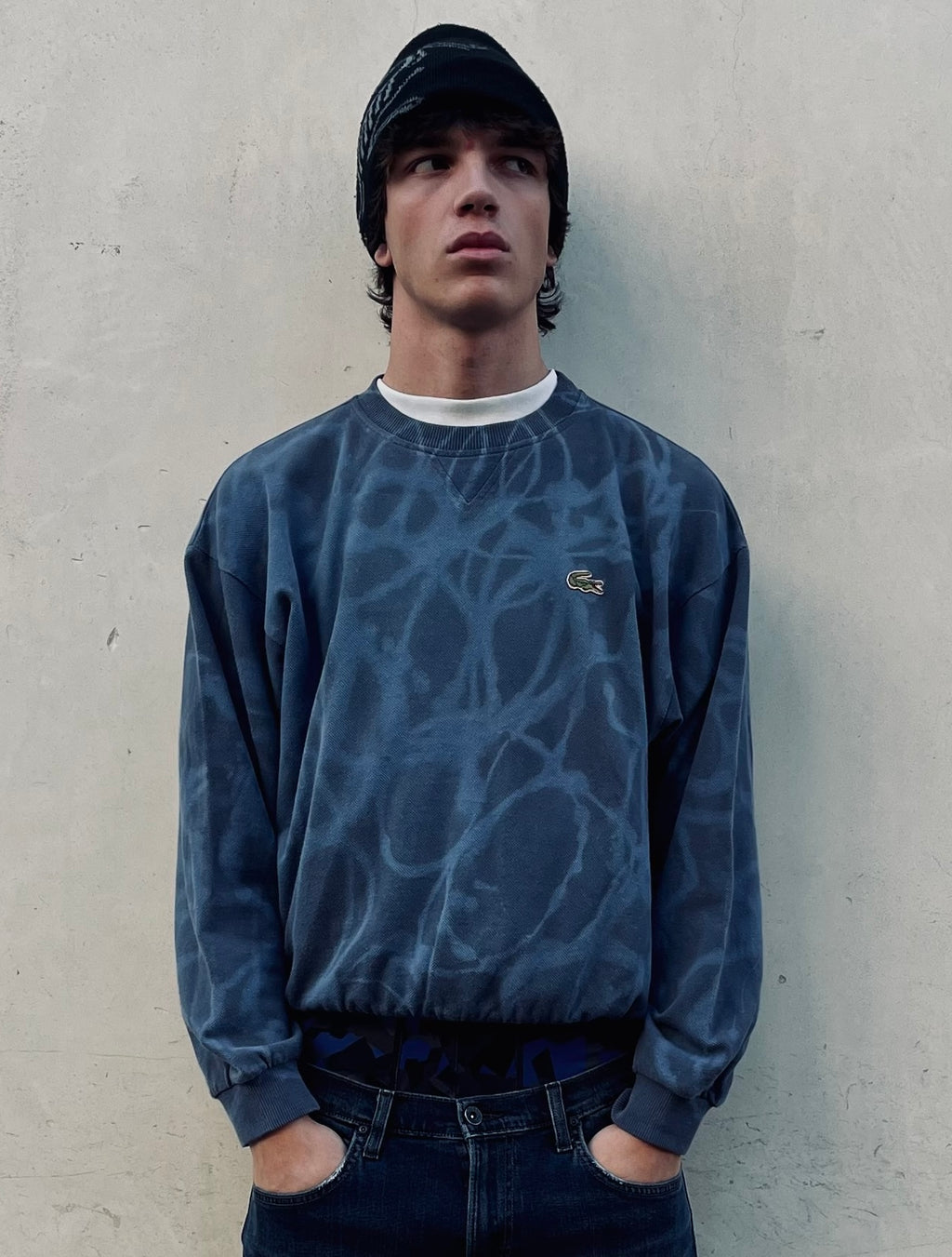 Pullover Vintage Lacoste Anni 90 Custom Uomo M | R3BORN