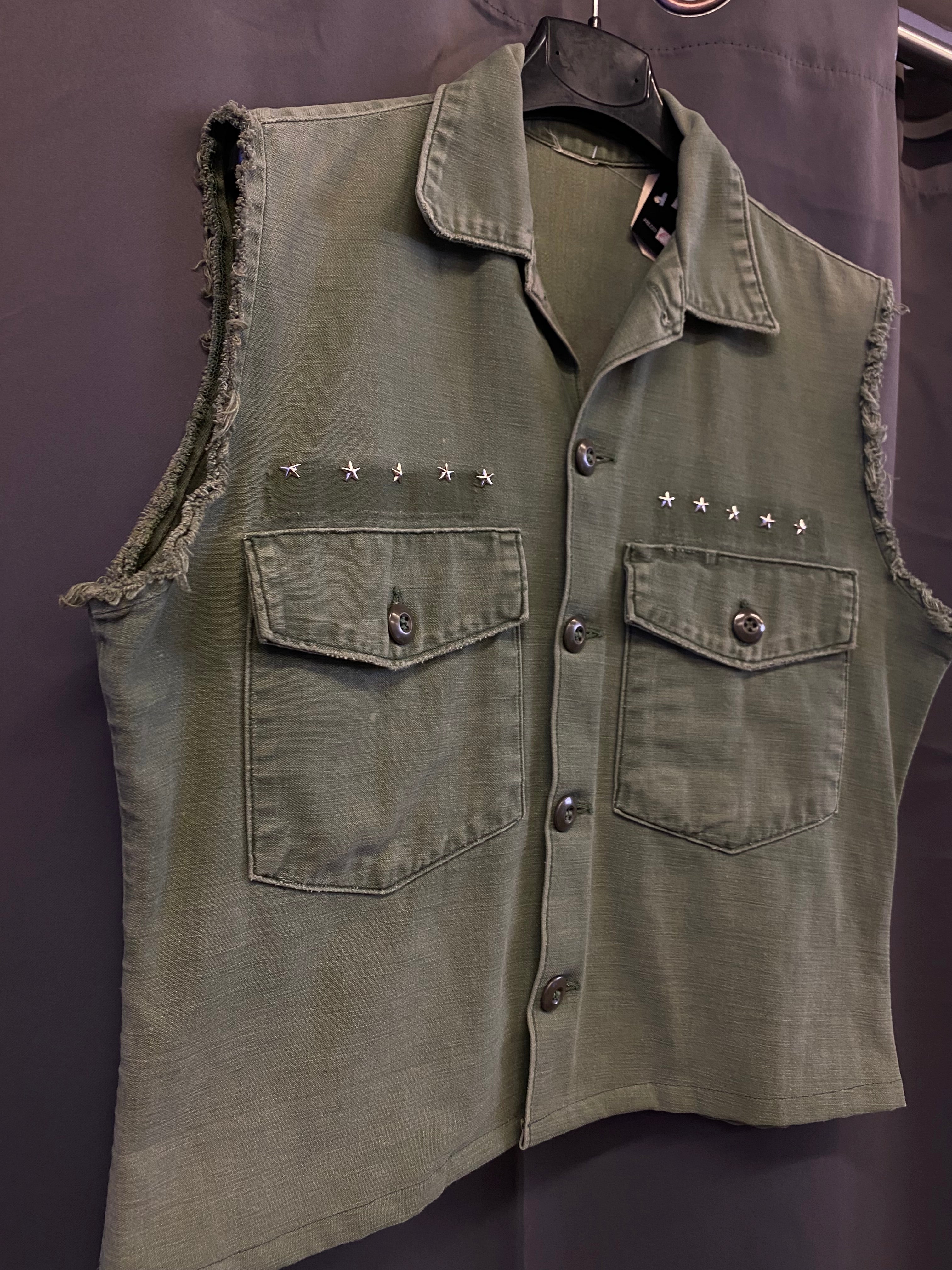 Gilet Vintage Militare Francese Custom Anni 80 - Taglia M | R3BORN