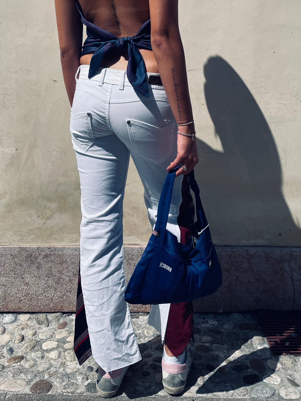 Custom White Salt Warehouse Jeans - Women's Medium | R3BORN