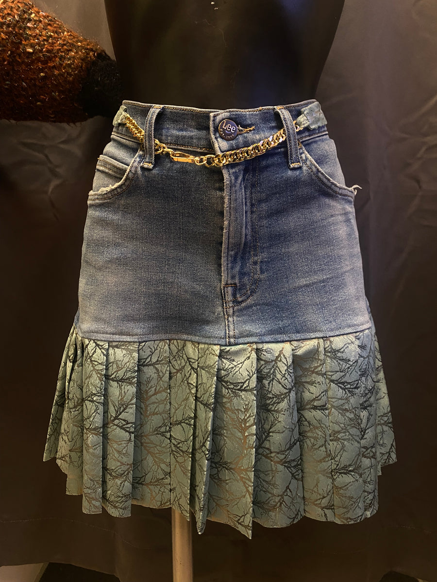 Gonna Lee con balze e cintura abbinata Custom - donna M | R3BORN