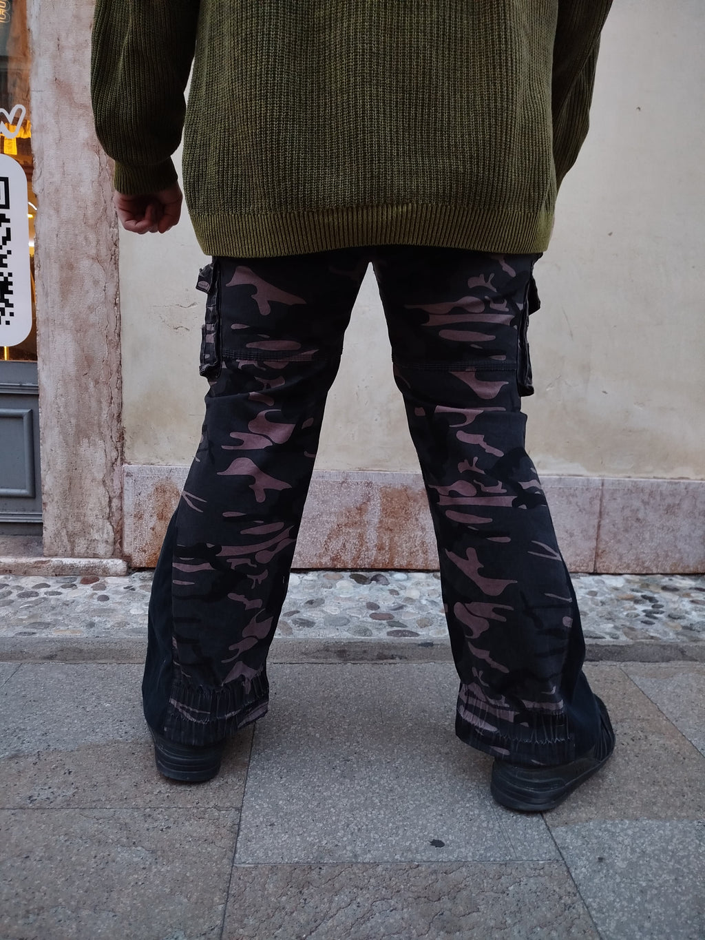 Pantaloni Flare mimetici Yohan’s Custom - uomo XXL | R3BORN