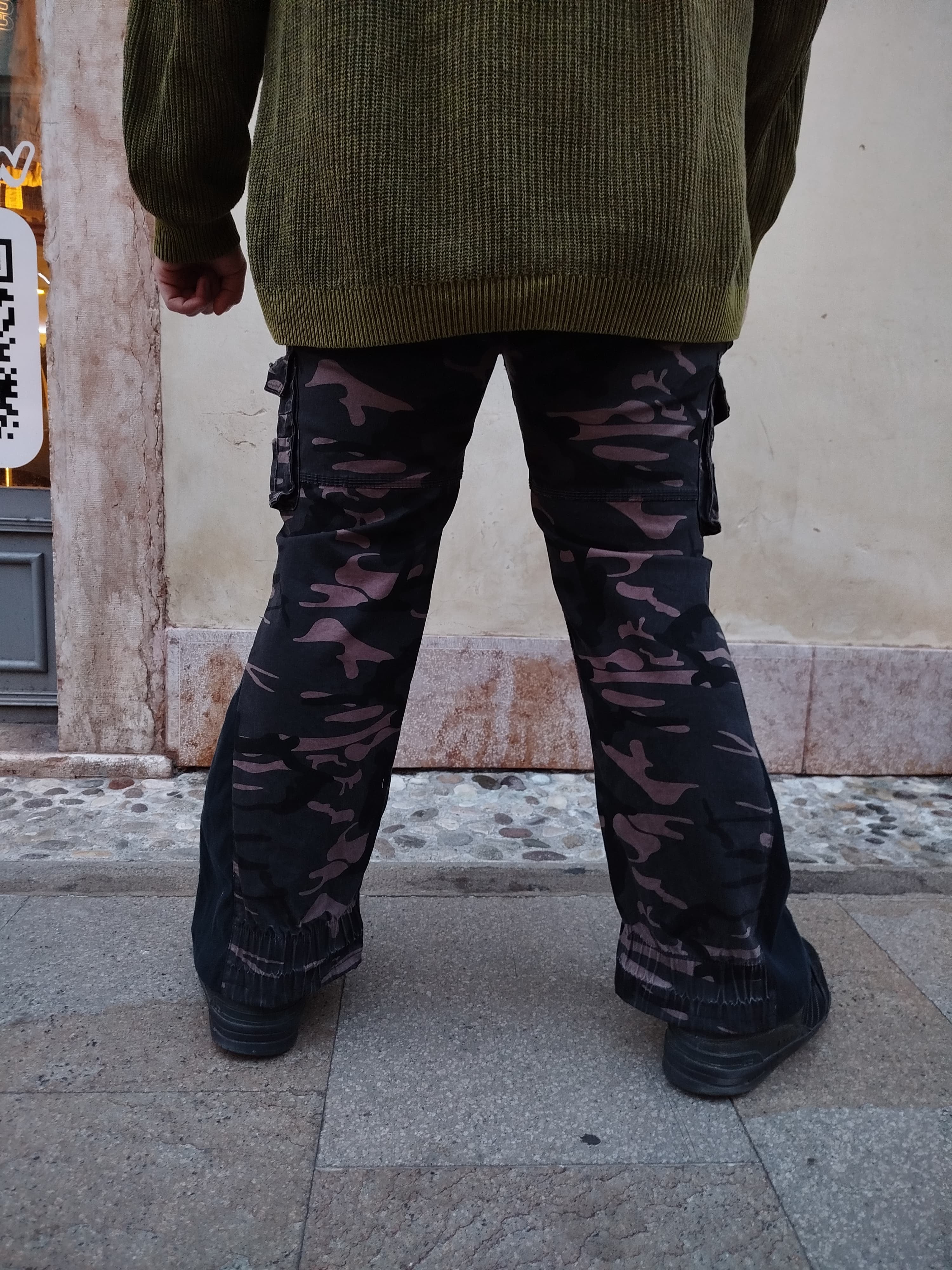 Pantaloni Flare mimetici Yohan’s Custom - uomo XXL | R3BORN