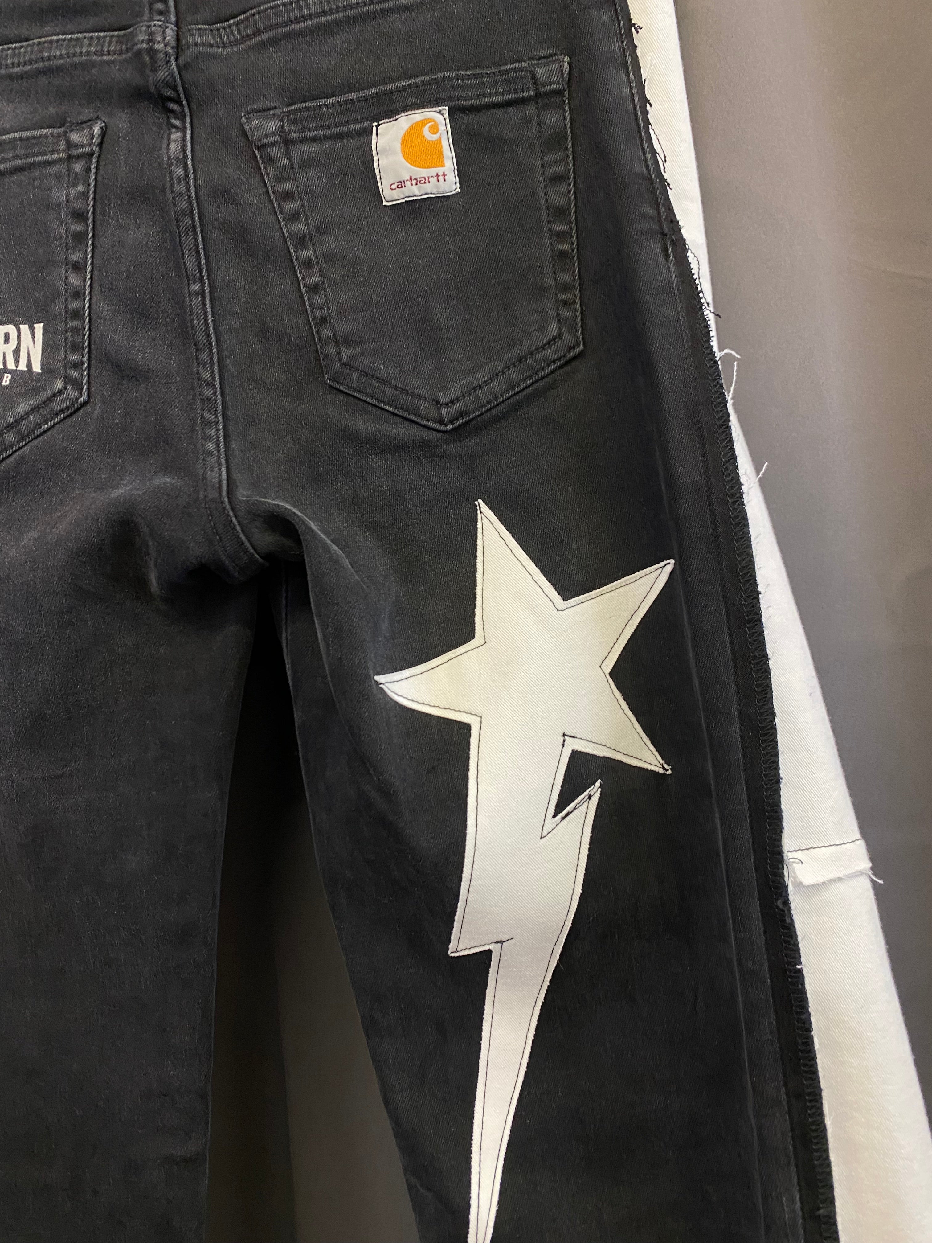 Carhartt Women's Stretch Black Custom Jeans M | R3BORN