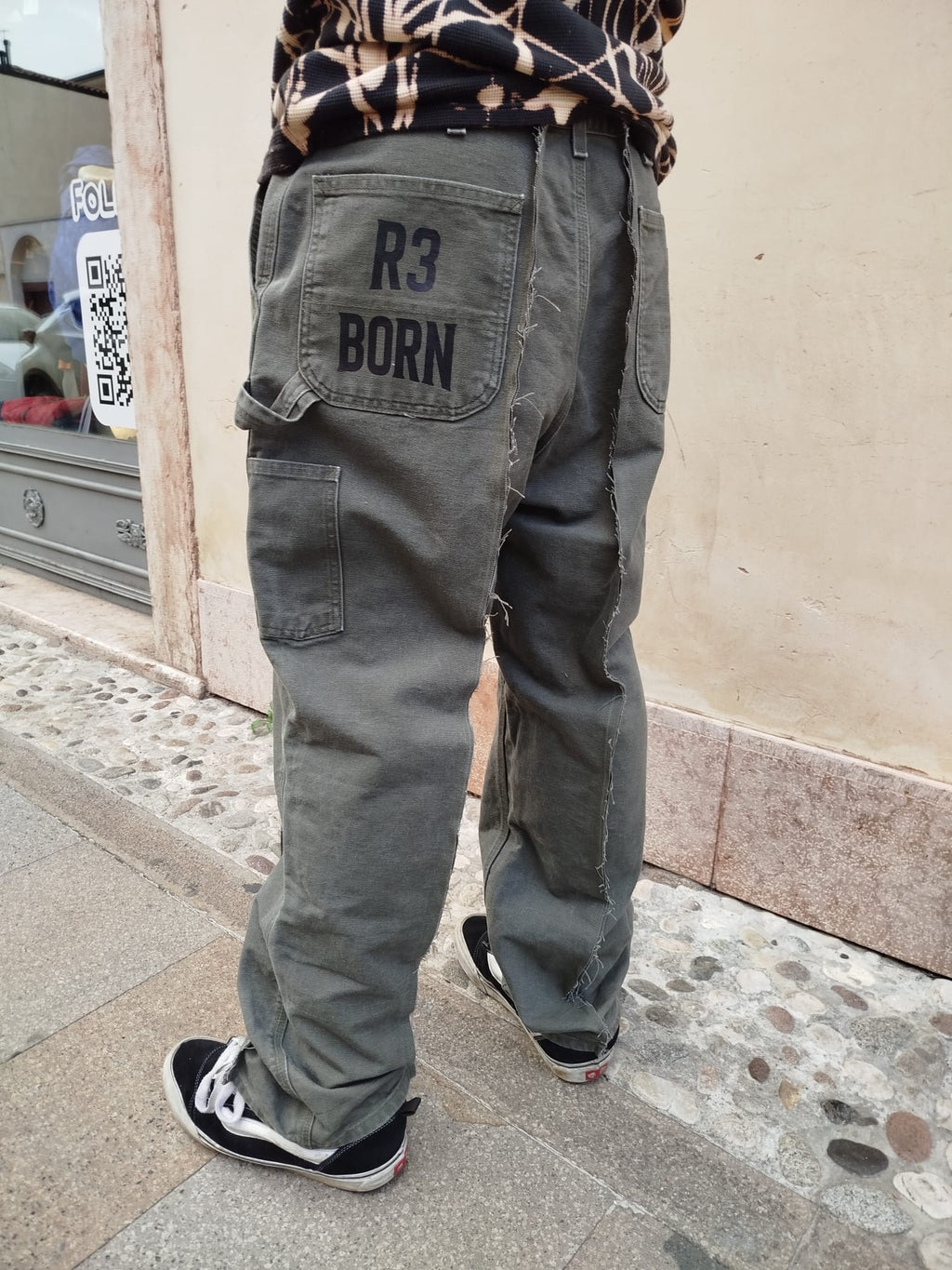 Jeans Baggy Carhartt Carpenter Custom Cachi Uomo M | R3BORN