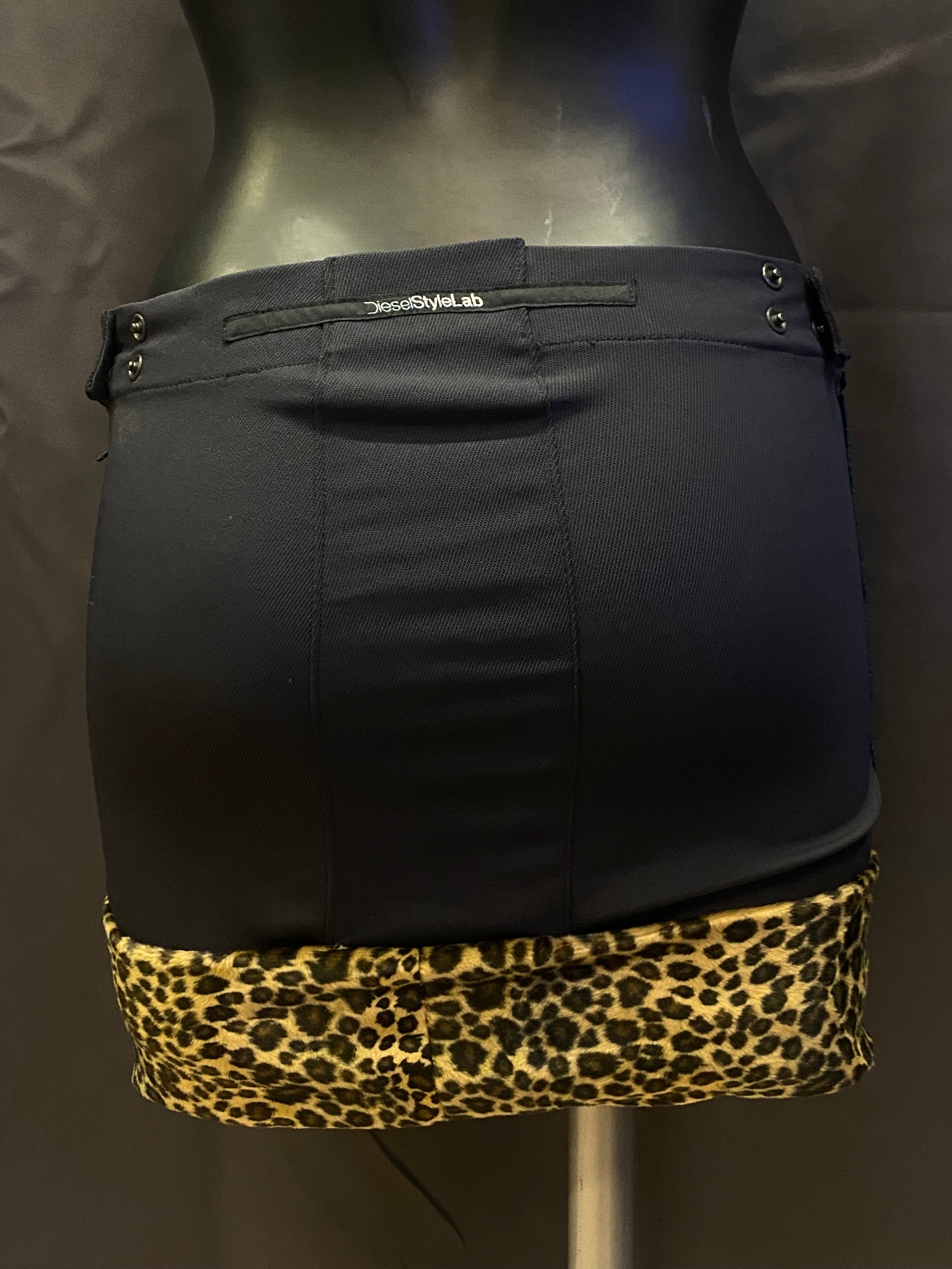 Minigonna Diesel Lab animalier custom - donna S | R3BORN