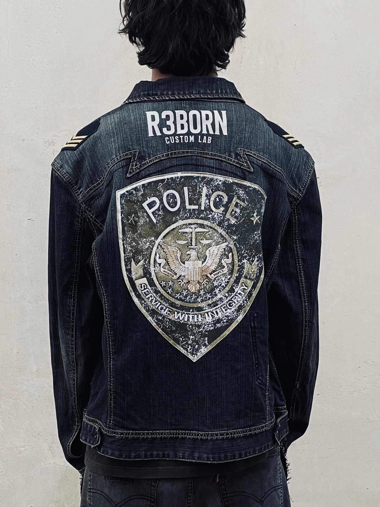 Giacca in denim Y2K Custom (XL) | R3BORN