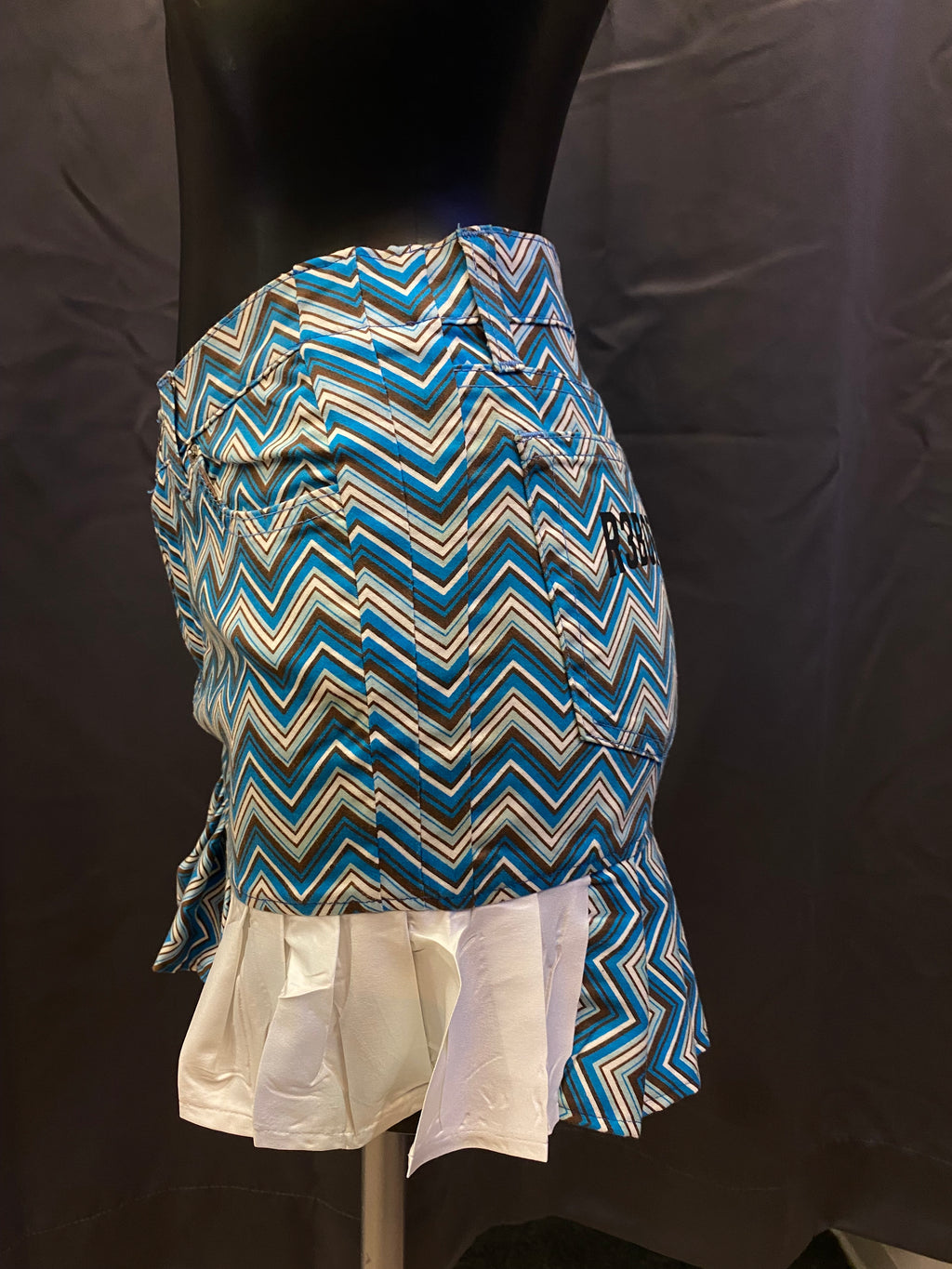 Minigonna Y2K con balze Custom Indian Rose - donna S | R3BORN