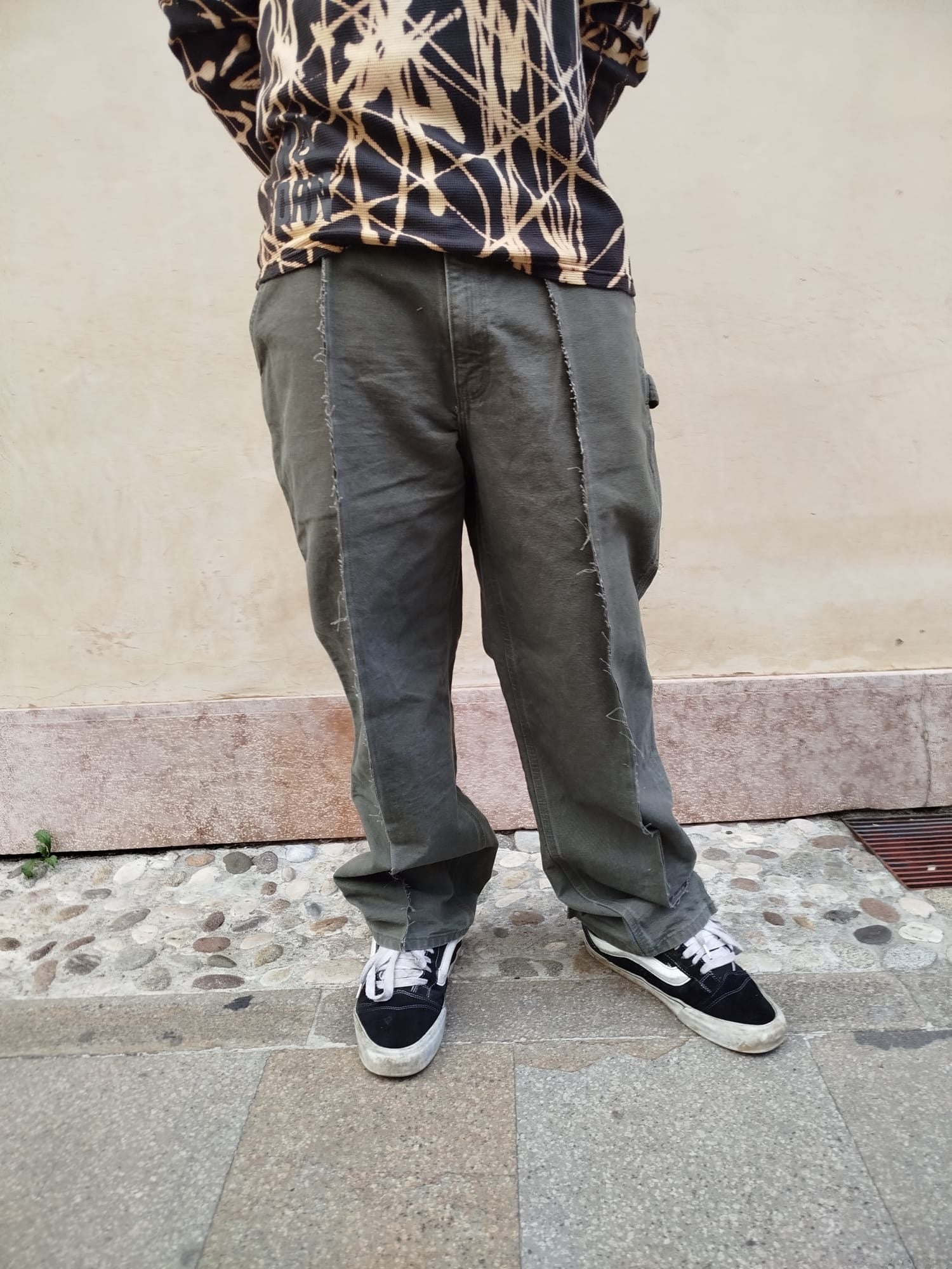 Jeans Baggy Carhartt Carpenter Custom Cachi Uomo M | R3BORN