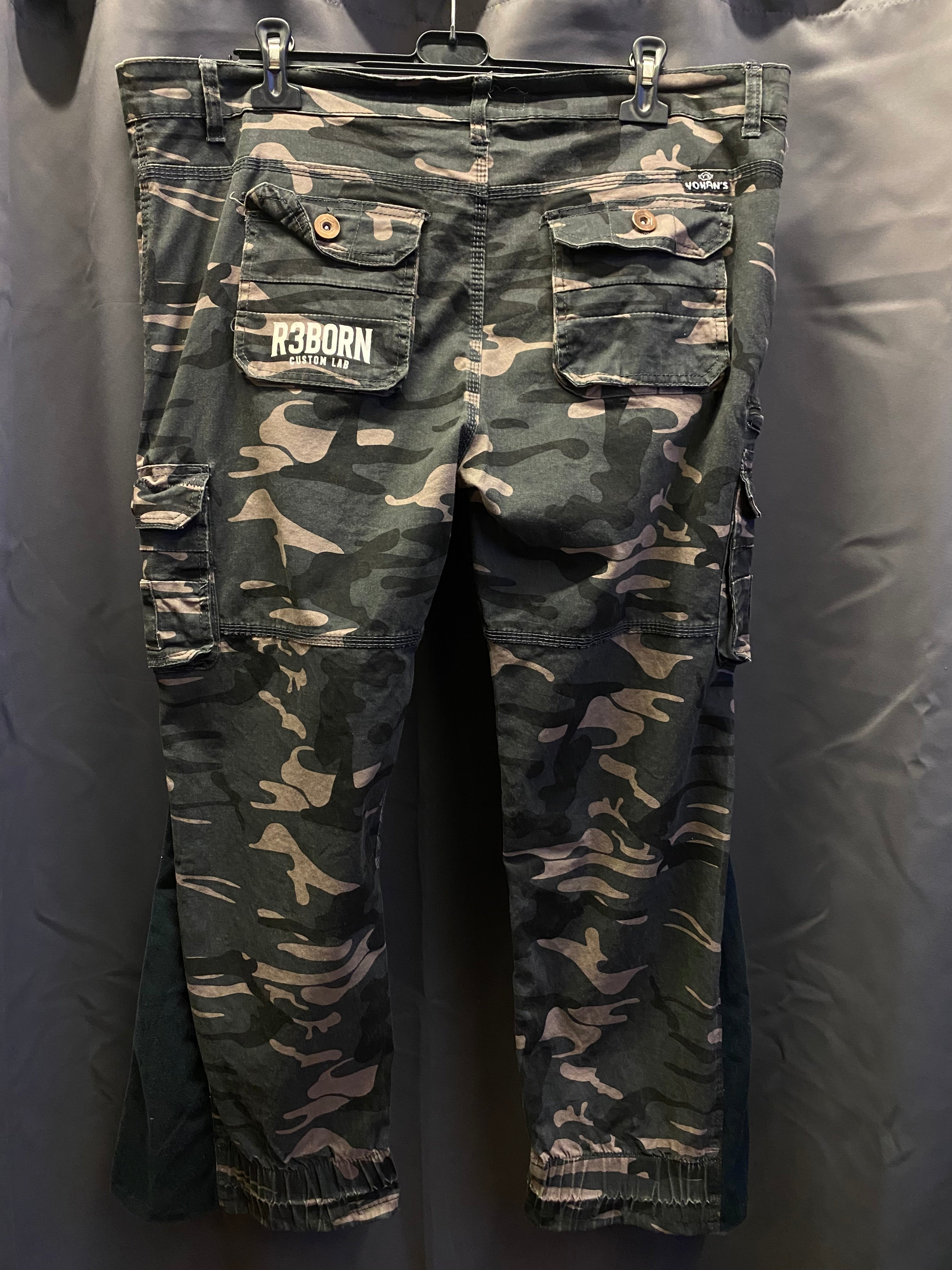 Pantaloni Flare mimetici Yohan’s Custom - uomo XXL | R3BORN
