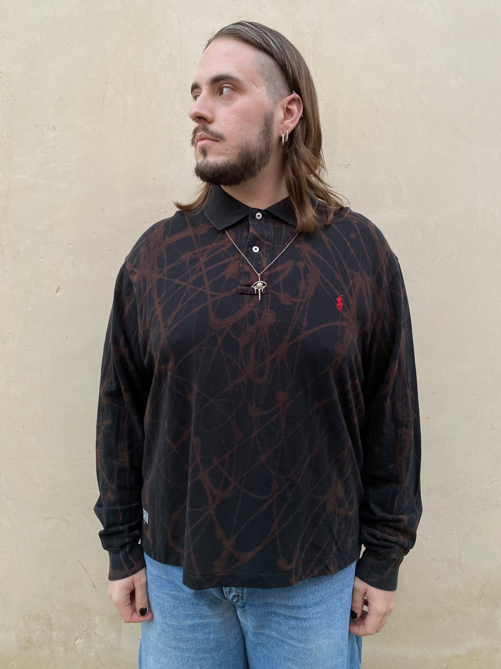 Polo crop Ralph Lauren a maniche lunghe Custom - uomo XXL | R3BORN