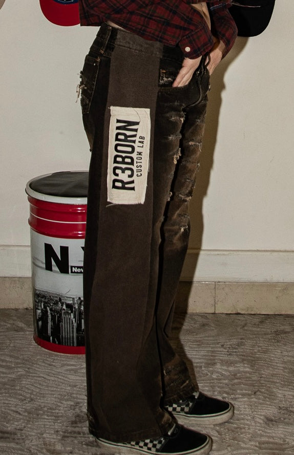 Jeans flare Y2K Sexy Woman Custom - donna L | R3BORN