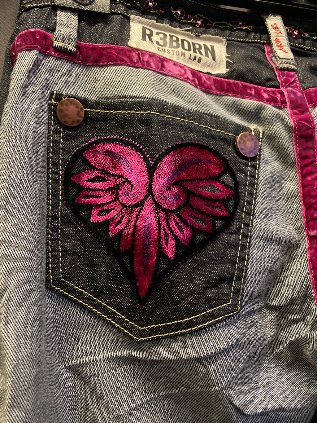 Jeans flare Y2K Sexy Woman Custom - donna L | R3BORN